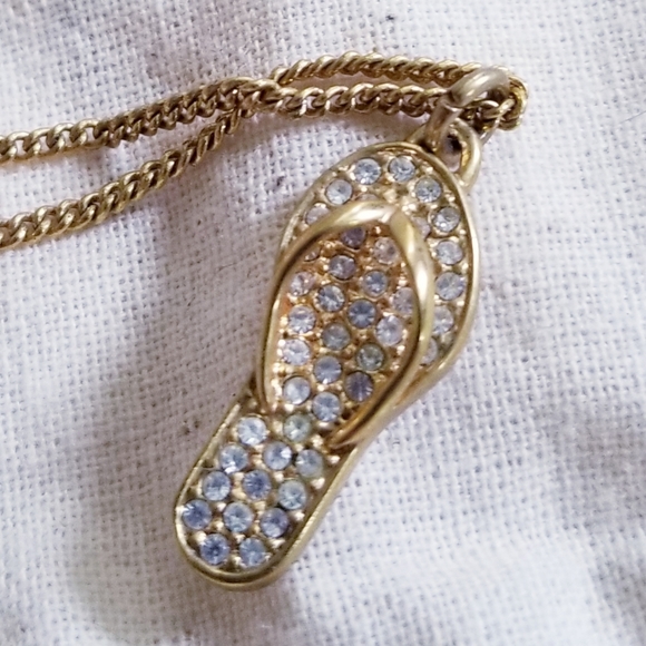 Coach Gold Rhinestone Flip Flop Sandal Charm - Picture 4 of 4